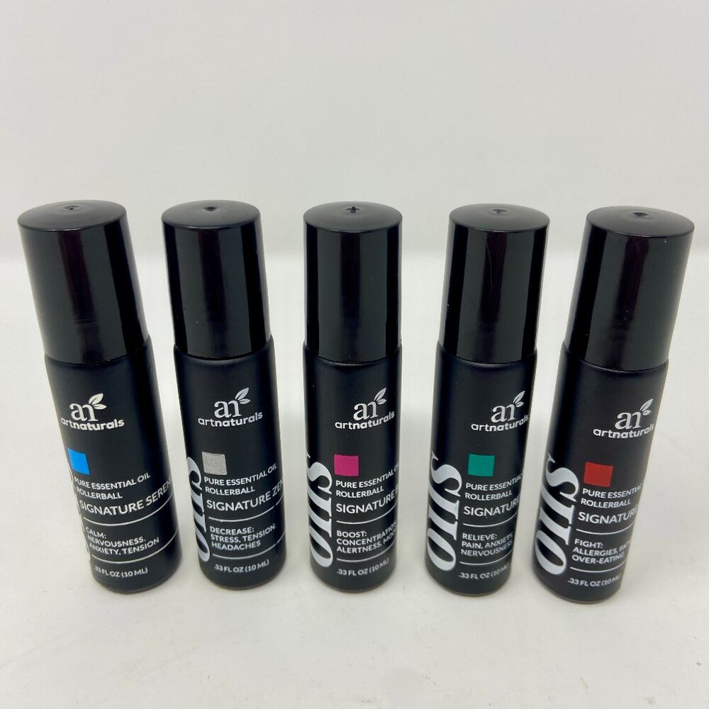 5 ~ ArtNaturals Signature Essential Oils Rollerballs Chi Zen Bliss Serene Relief